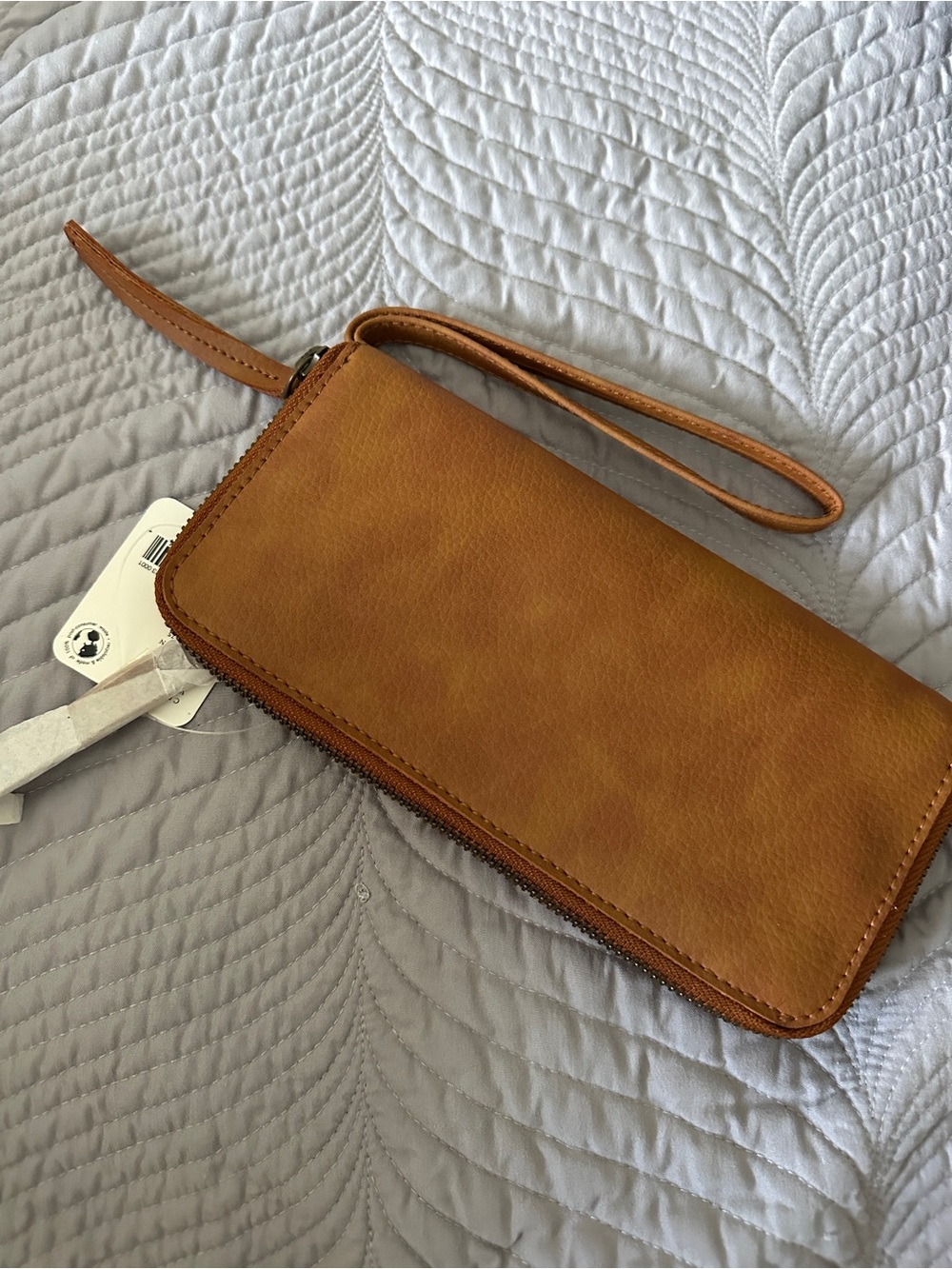 Distressed Vegan Wallet - Brown